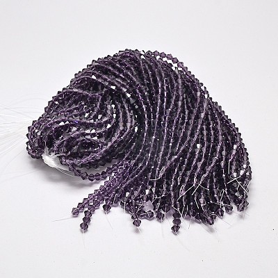 Imitate Austrian Crystal Bicone Glass Beads Strands X1-GLAA-F029-4x4mm-04-1