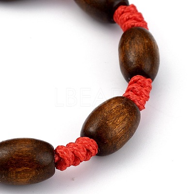 Adjustable Korean Waxed Polyester Cord Kid Braided Beads Bracelets BJEW-JB05437-1