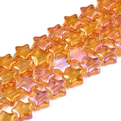 Electroplate Glass Beads Strand EGLA-S188-17-B02-1