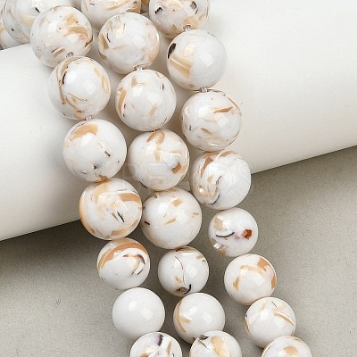 Synthetic Turquoise and Sea Shell Assembled Graduated Beads Strands GG-CBA2AE1-A07-1