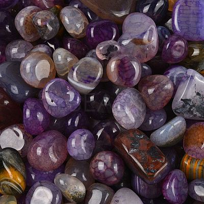 Dyed & Heated Natural Agate Beads LS-G-J402-04E-07-1