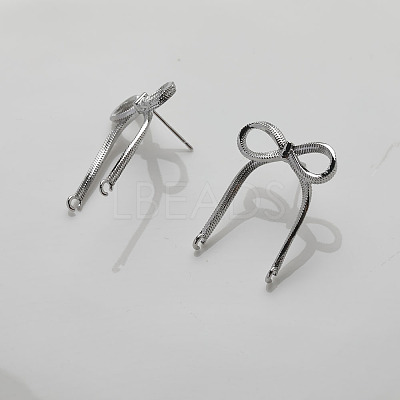 Brass Stud Earring Finding LS-KK-U061-14B-P-1
