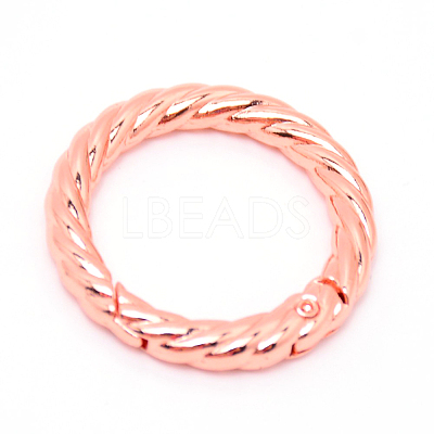 Zinc Alloy Spring Gate Rings PALLOY-WH0081-51B-02-1