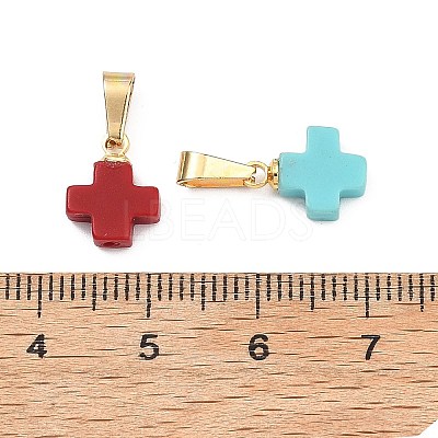 Dyed Synthetic Coral Pendants PALLOY-JF05365-1