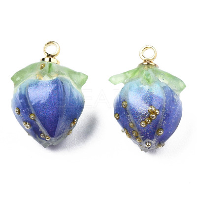 Handmade Flower Epoxy Resin Pendants KY-S163-103A-1