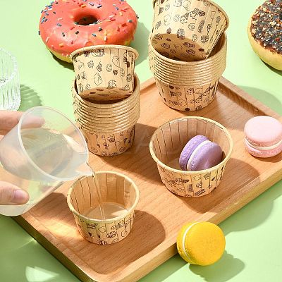 100Pcs 2 Styles Paper Baking Cups BAKE-CJ0001-01-1