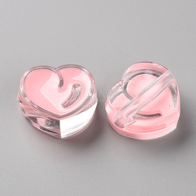 Transparent Enamel Acrylic Beads X-TACR-S155-004E-1