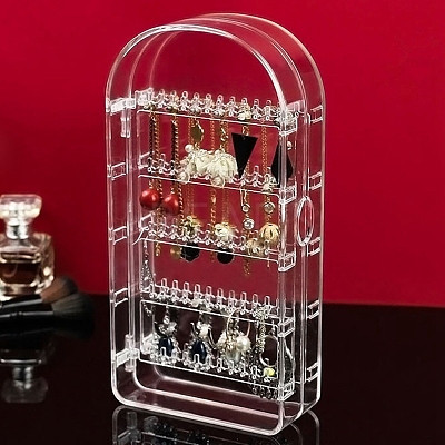 Transparent Plastic Jewelry Organizer Stand PW-WG94C57-02-1