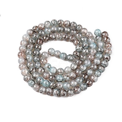 Drawbench Crackle Glass Beads Strands GLAA-N006-8mm-02-1