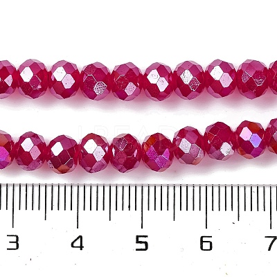Baking Electroplate Glass Beads Strands DGLA-A039-J8mm-B02-1