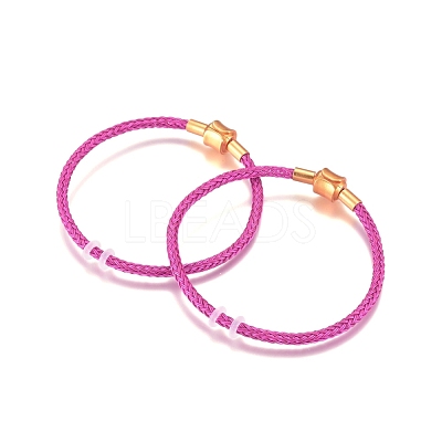 Braided Stainless Steel Wire European Style Bracelets Making AJEW-D047-02A-G-1
