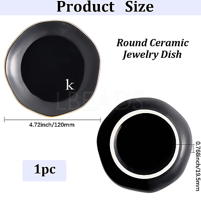 Round Ceramic Jewelry Dish AJEW-WH20067-015C-1