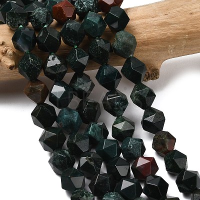 Natural Bloodstone/Heliotrope Beads Strands G-Z119-A16-03-1