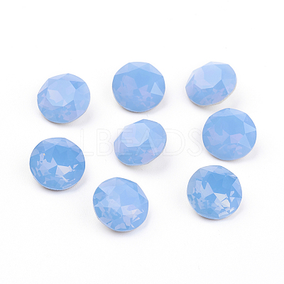 Pointed Back & Back Plated K9 Glass Rhinestone Cabochons RGLA-J012-8mm-285-1