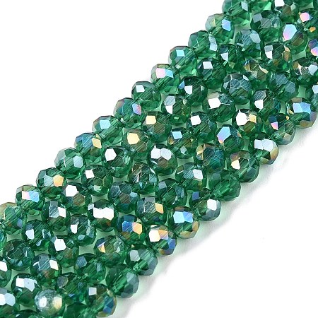 Electroplate Glass Beads Strands EGLA-A044-T3mm-B18-1