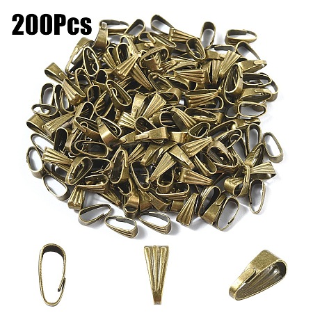 200Pcs Iron Snap on Bails IFIN-YW0003-74AB-1