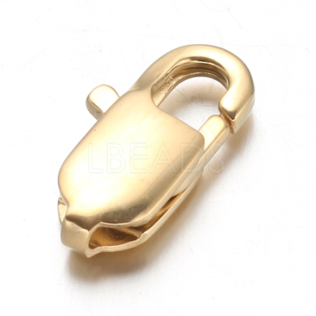 Ion Plating(IP) 304 Stainless Steel Lobster Claw Clasps X-STAS-F094-05E-G-1