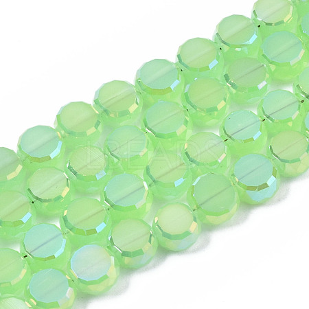 Electroplate Transparent Glass Beads Strands EGLA-Q125-002-B01-1