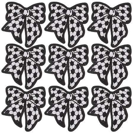 9Pcs Polyester Embroider Thread Iron on/Sew On Patches PATC-CY0001-62-1