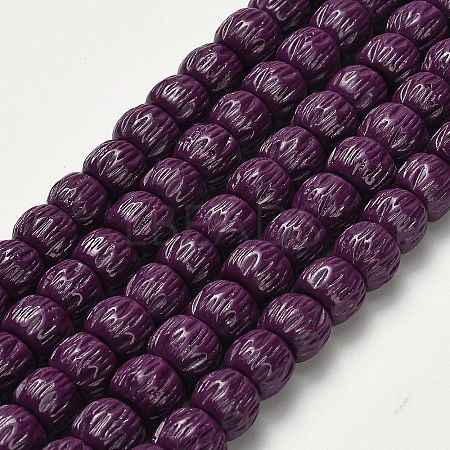 Synthetic Coral Dyed Carved Beads BSHE-H114-01C-1