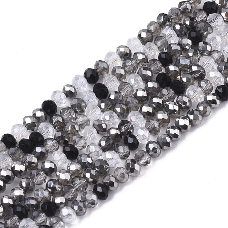 Electroplate Glass Beads Strands EGLA-S192-001A-A01-1