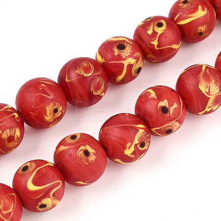 Handmade Lampwork Beads Strands LAMP-N028-05D-1