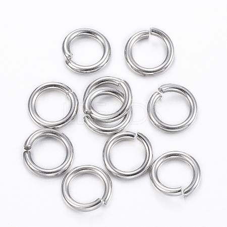 Non-Tarnish 304 Stainless Steel Open Jump Rings X-STAS-H555-08P-1