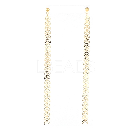 Brass Dangle Stud Earrings EJEW-JE03854-1