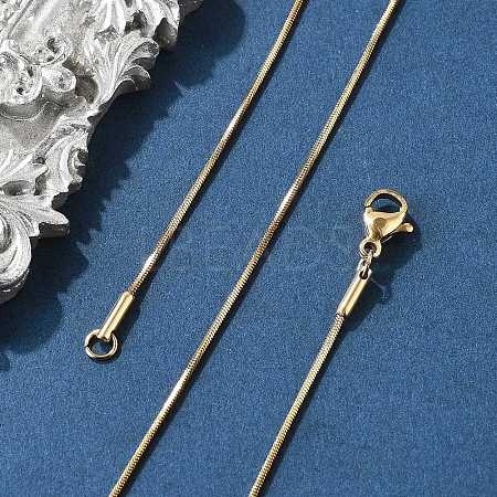 PVD Vacuum Plating 304 Stainless Steel Snake Chains Necklaces NJEW-O058-24G-1