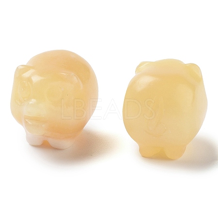 Natural Yellow Jade Carved Figurines DJEW-L023-C01-1