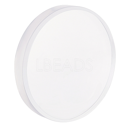 Flat Round Transparent Acrylic Display Base DJEW-WH0034-50D-1