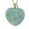 304 Stainless Steel with Amazonite Pendants GG-OY001-02G-01-1