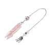 Natural Rose Quartz Pointed Dowsing Pendulums G-I322-01P-01-2