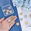 12Pcs 2 Colors 304 Stainless Steel Coin Pendants STAS-UN0064-48-3