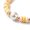 Handmade Polymer Clay Beads  Stretch Bracelets BJEW-JB06562-02-4