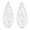 Rack Plating Brass Filigree Pendants KKC-T001-68P-2