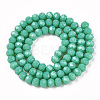 Opaque Solid Color Glass Beads Strands EGLA-A034-P8mm-D31-2