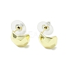 Alloy Curved Thick Stud Earrings with 925 Sterling Silver Pins for Women EJEW-G310-02G-1