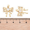Brass Micro Pave Cubic Zirconia Pendants KK-C051-43G-3