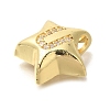 Rack Plating Brass Micro Pave Cubic Zirconia Pendants KK-I722-05G-U-2