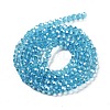 Electroplate Transparent Glass Beads Strands EGLA-A035-T3mm-A08-2