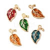 Eco-friendly Alloy Enamel Pendants PALLOY-M212-17G-1