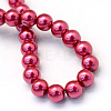 Baking Painted Pearlized Glass Pearl Round Bead Strands X-HY-Q330-8mm-14-4