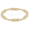 Bohemia Brass Round Beaded Stretch Bracelets TK0566-10-1
