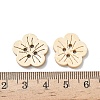 Carved 4-hole Basic Sewing Button in Flower Shape NNA0YYS-4