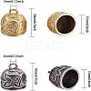 Tibetan Style Alloy Cord Ends TIBEP-CA0001-01-NR-2