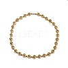 Synthetic Hematite & Brass Column Beaded Necklace with Magnetic Clasps NJEW-G047-01C-1