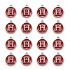 Platinum Plated Alloy Enamel Charms X-ENAM-S118-03H-P-2