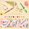 50Pcs 10 Colors Polyester European Beads FIND-SZ0019-29-6