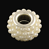 ABS Plastic Imitation Pearl Rondelle European Beads OPDL-Q130-07-1